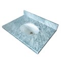 Fauceture KVPB3622M38 36" X 22" Marble Vanity Top W/Undermnt Sink, Carrara Marble KVPB3622M38